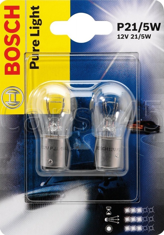 P21/5W Halogen Bulbs 2pcs BAY15d 12V BOSCH Pure Light 1987301016 eBay