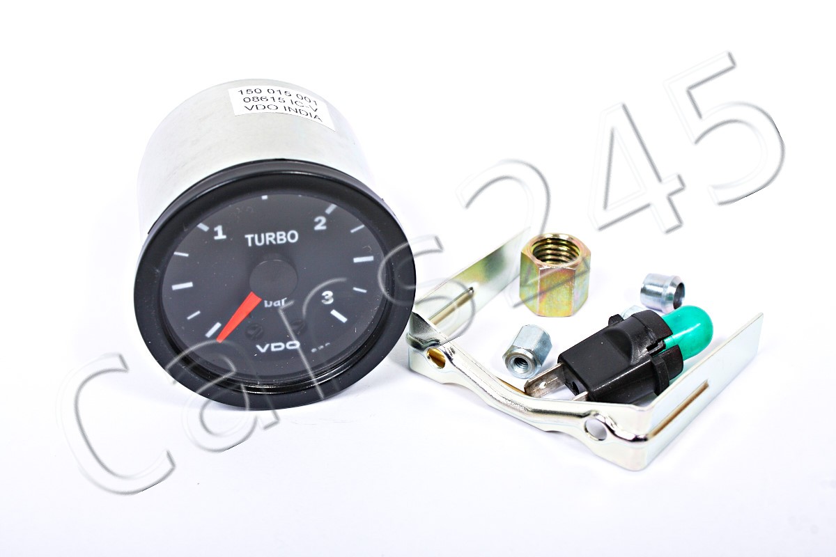 VDO Mechanical Turbo Boost Pressure Gauge 3 BAR 52mm 12V with Illumination