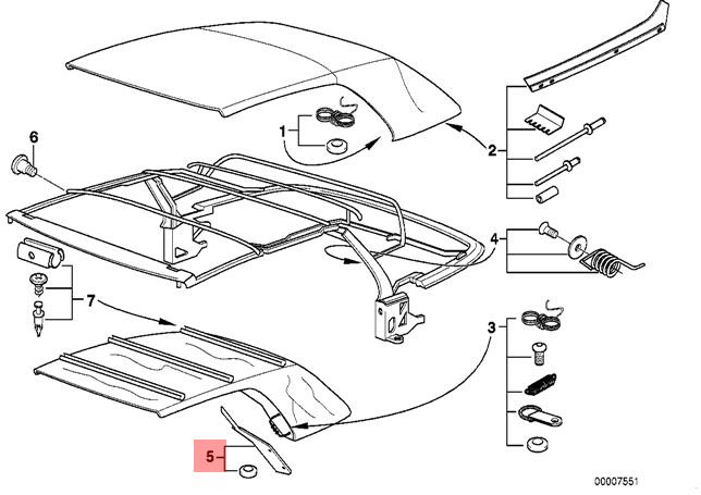 Genuine BMW 3 series E36 Convertible Roof Top Insert ... 1966 porsche 911 wiring harness 