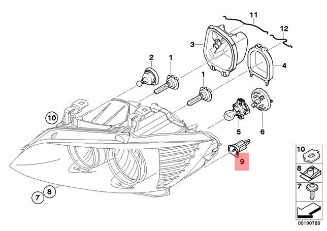 Genuine BMW E90 E90N E91 E91N Angel Eyes Ring Marker Bulb